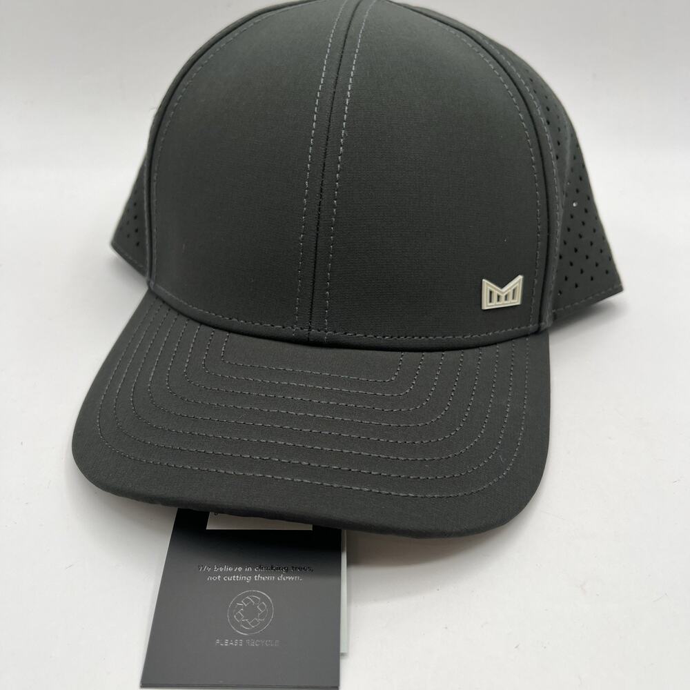 Melin A-Game Hydro Icon Snapback Hat Cap Sz S Faded Black NWT
